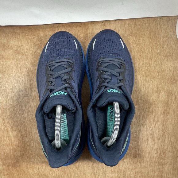 Hoka One One Clifton 8 Men Size 10 D Blue Athletic Running Shoes - Picture 5 of 9